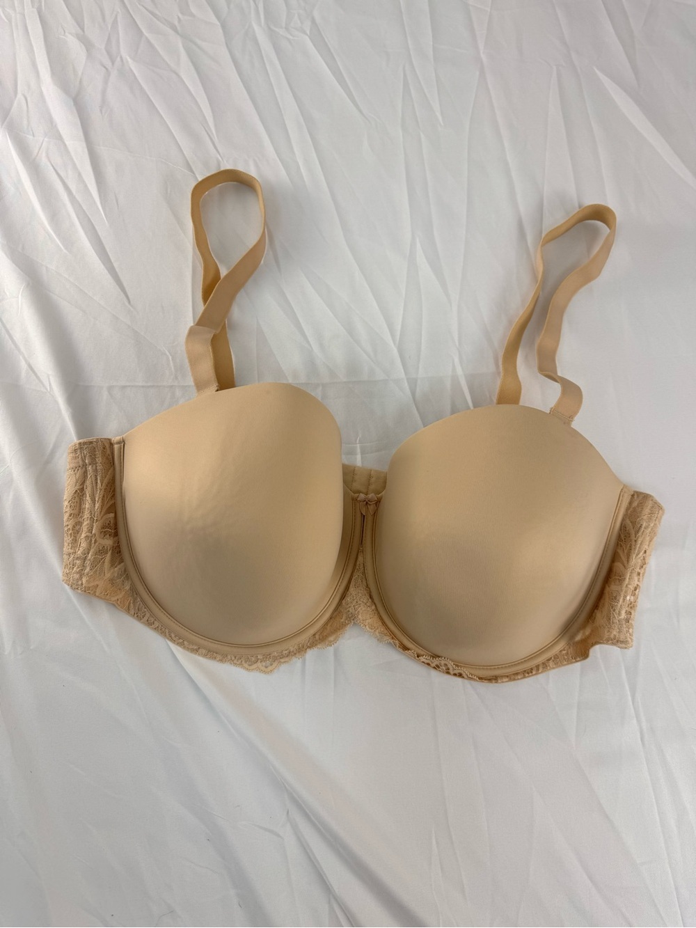 Auden Nude Lace-Trim T-Shirt Bra NWOT